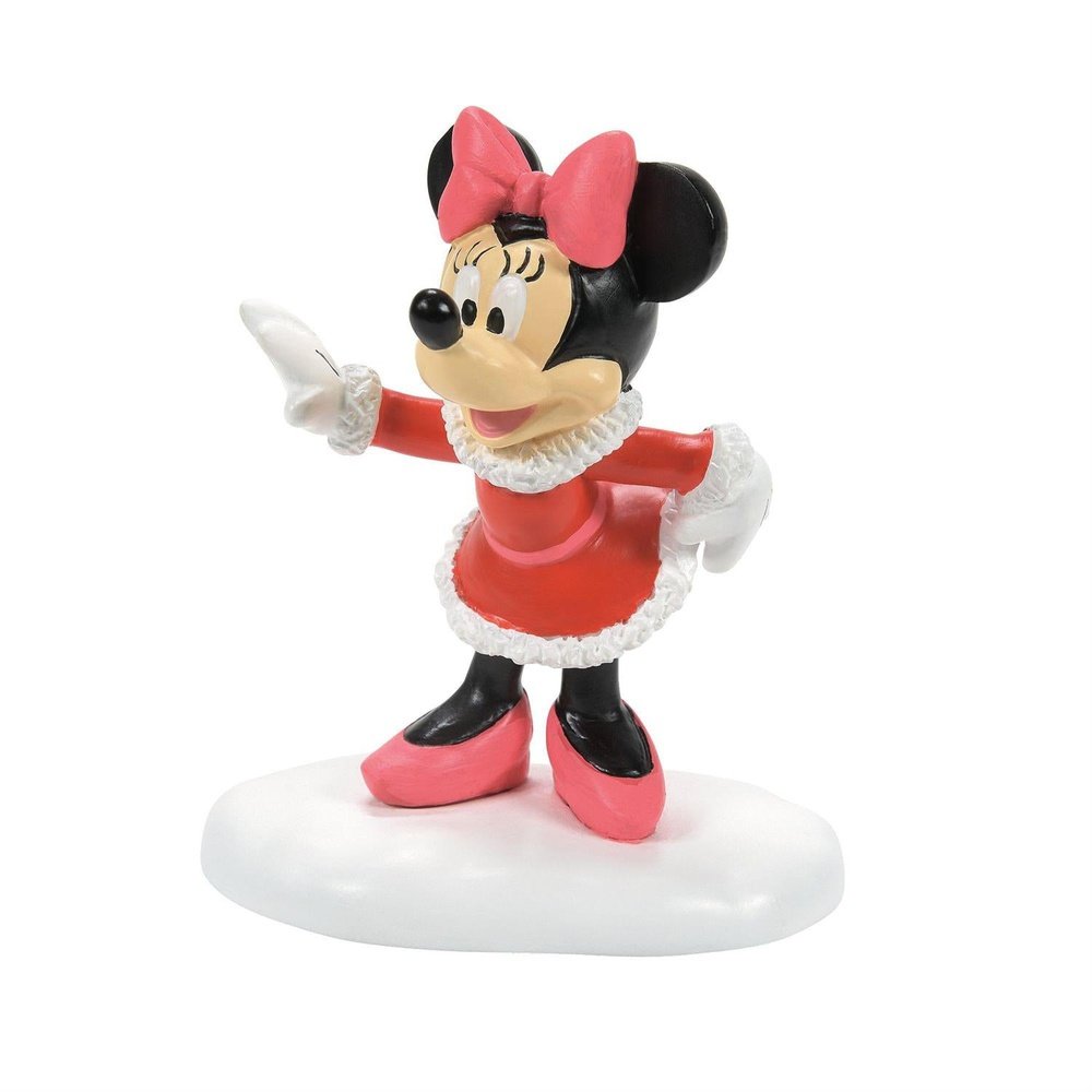 Department 56 Disney Snow Village Accessory: Minnie Struts Her Stuff sparkle-castle