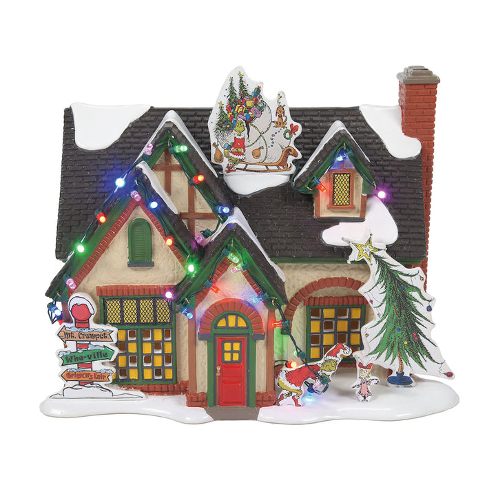 Department 56 Original Snow Village: The Grinch Themed House sparkle-castle