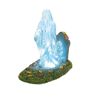 Department 56 Snow Village Halloween Accessory: Graveyard Ghost sparkle-castle