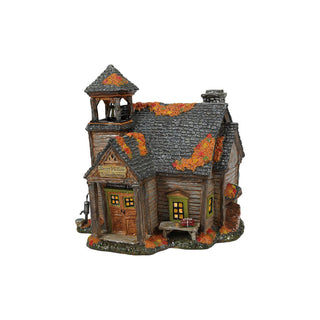 Department 56 Snow Village Halloween: Sleepy Hallow Schoolhouse sparkle-castle