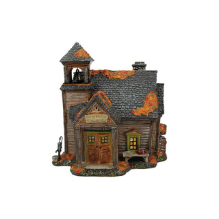 Department 56 Snow Village Halloween: Sleepy Hallow Schoolhouse sparkle-castle