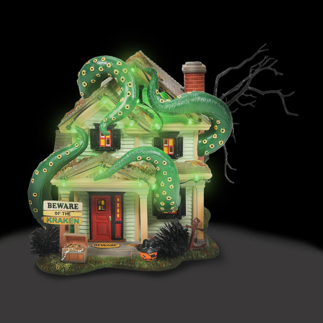 Department 56 Snow Village Halloween: The Kraken House sparkle-castle