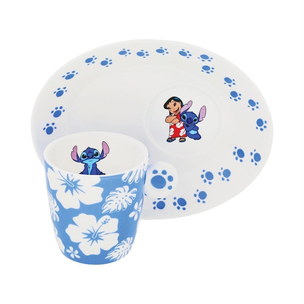 Disney English Ladies: Lilo & Stitch Decorative Cup & Saucer sparkle-castle