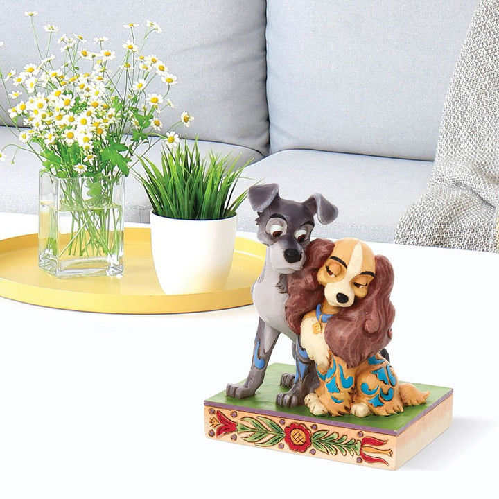 Jim Shore Disney Traditions: Lady and the Tramp Love Figurine sparkle-castle