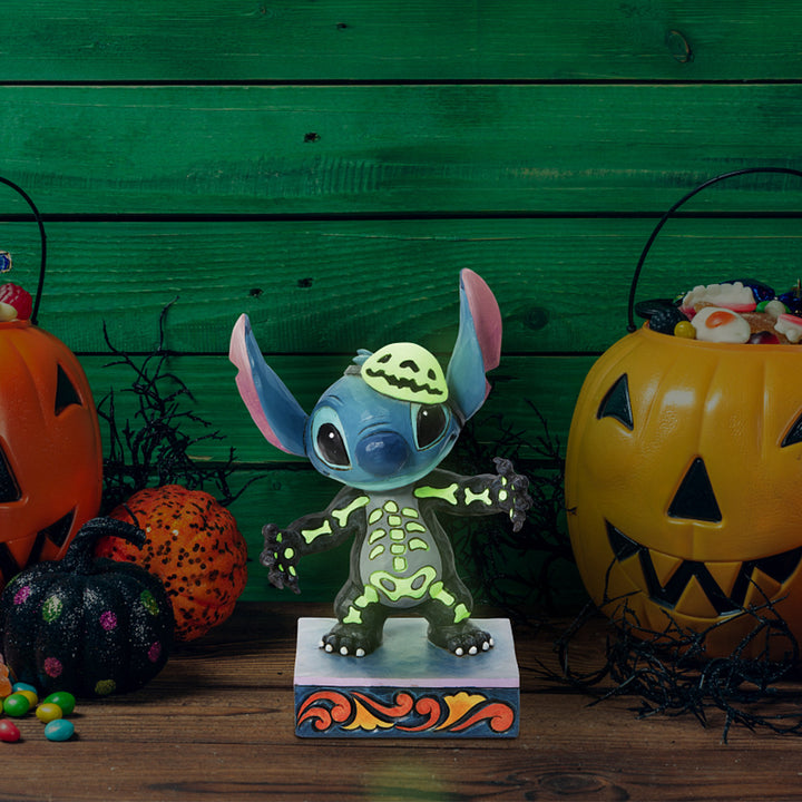 Jim Shore Disney Traditions: Stitch Skeleton Figurine