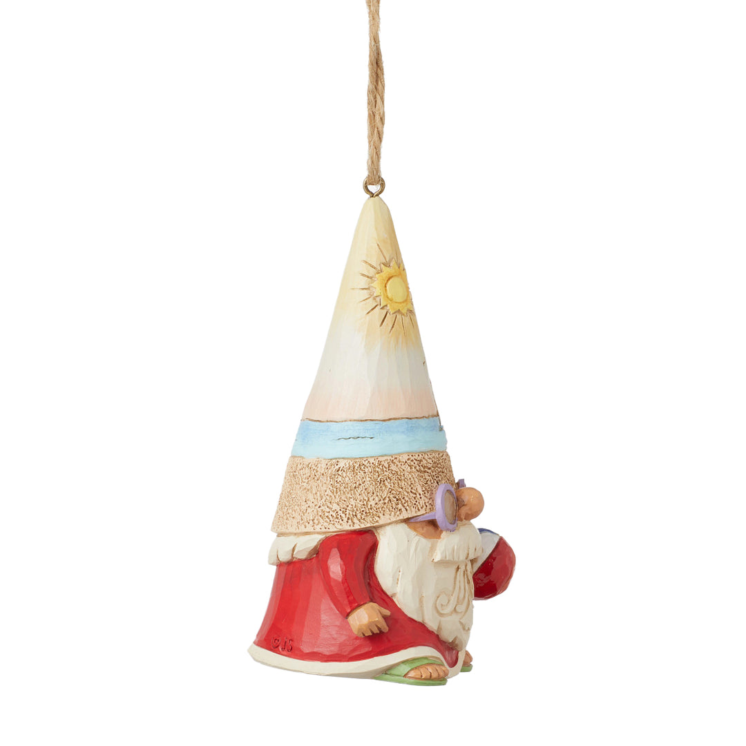 Jim Shore Heartwood Creek: Coastal Gnome with Beachball Hanging Ornament