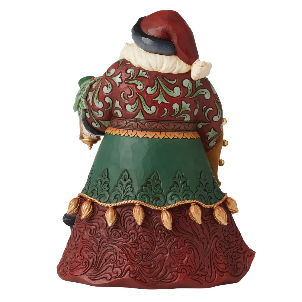 Jim Shore Heartwood Creek: Collector Santa Holding Lantern Figurine sparkle-castle