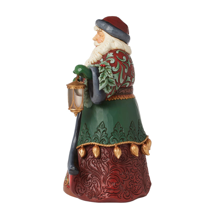 Jim Shore Heartwood Creek: Collector Santa Holding Lantern Figurine sparkle-castle