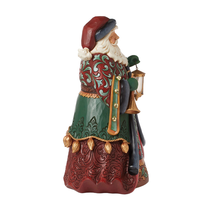 Jim Shore Heartwood Creek: Collector Santa Holding Lantern Figurine sparkle-castle