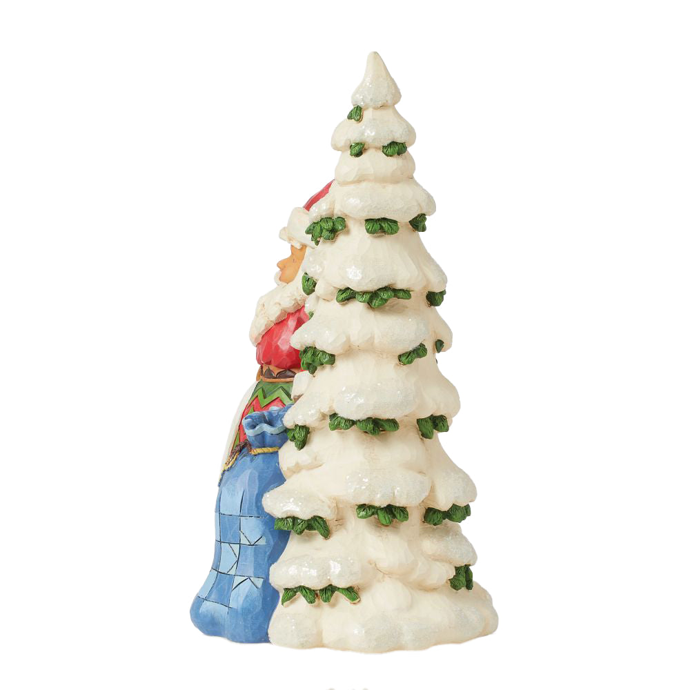 Jim Shore Heartwood Creek: Santa With Tree Figurine sparkle-castle