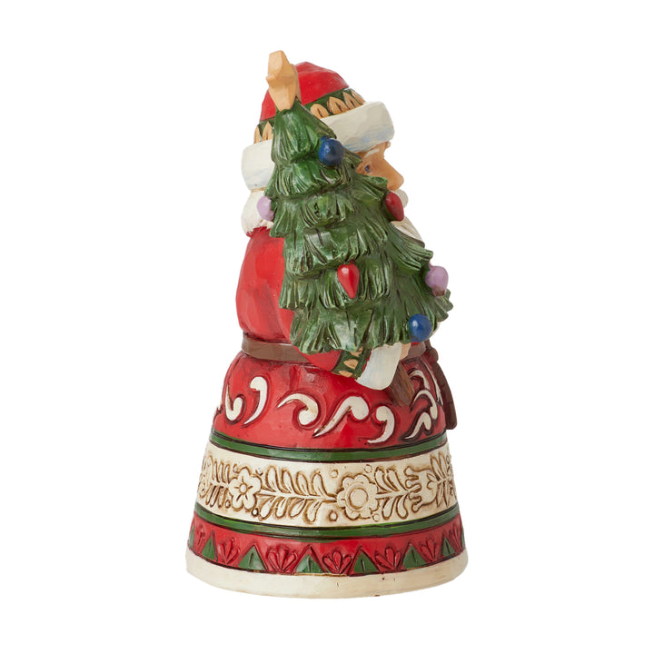 Jim Shore Heartwood Creek: Santa with Tree Miniature Figurine