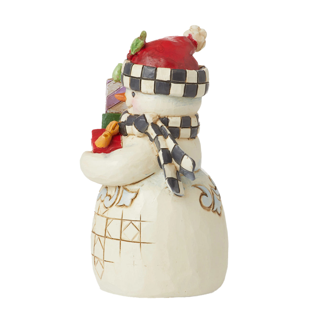 Jim Shore Heartwood Creek: Snowman with Gifts Miniature Figurine