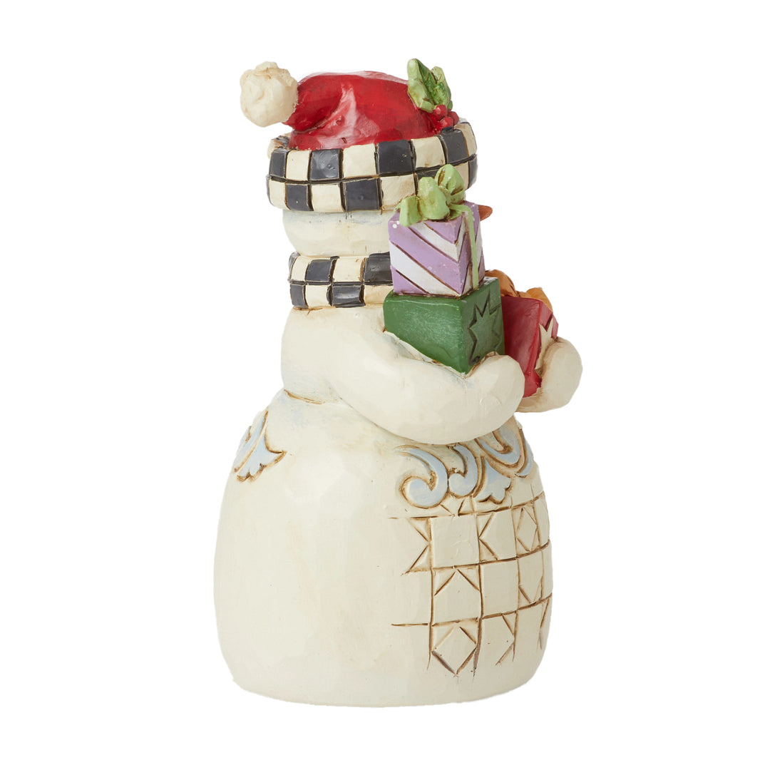Jim Shore Heartwood Creek: Snowman with Gifts Miniature Figurine