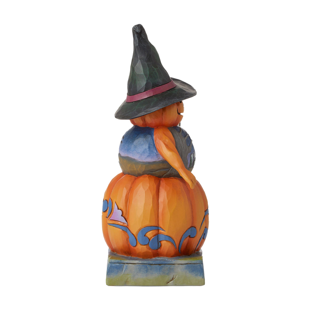 Jim Shore Heartwood Creek: Stacked Pumpkin Witch Figurine