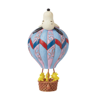 Jim Shore Peanuts: Snoopy Laying on Hot Air Balloon Figurine sparkle-castle