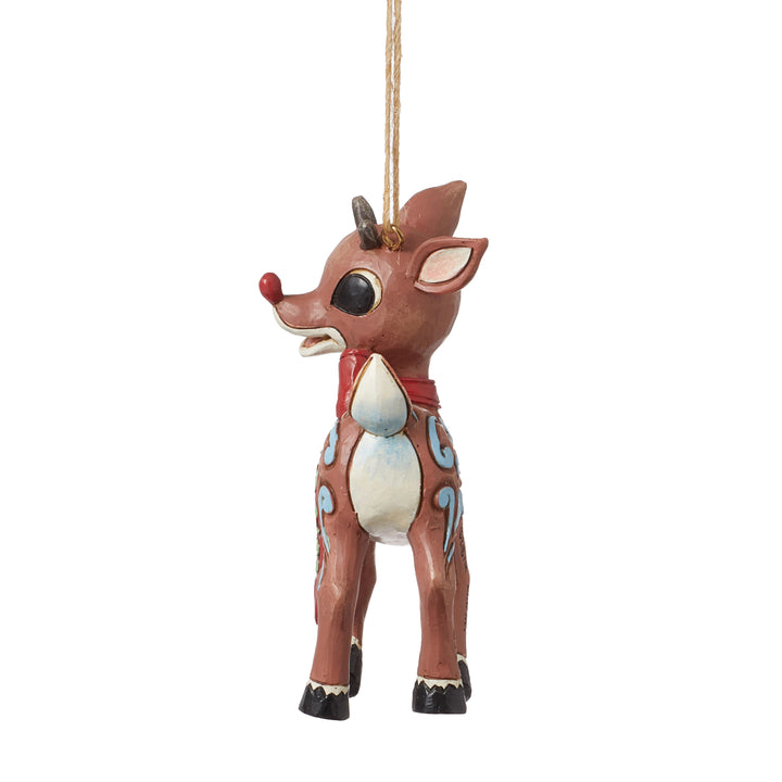 Jim Shore Rudolph Traditions: Dated 2023 Rudolph Hanging Ornament sparkle-castle