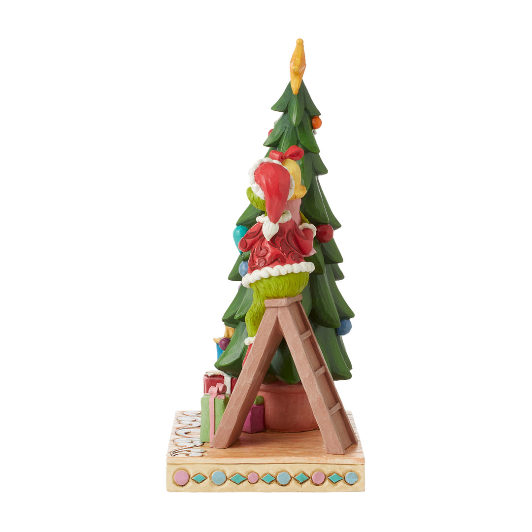 Jim Shore The Grinch: Grinch & Cindy Lou Decorating The Tree Figurine
