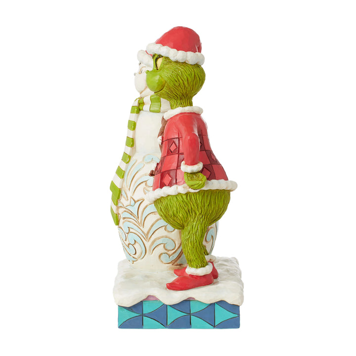 Jim Shore The Grinch: Grinch Standing Next To Grinchy Snowman Figurine