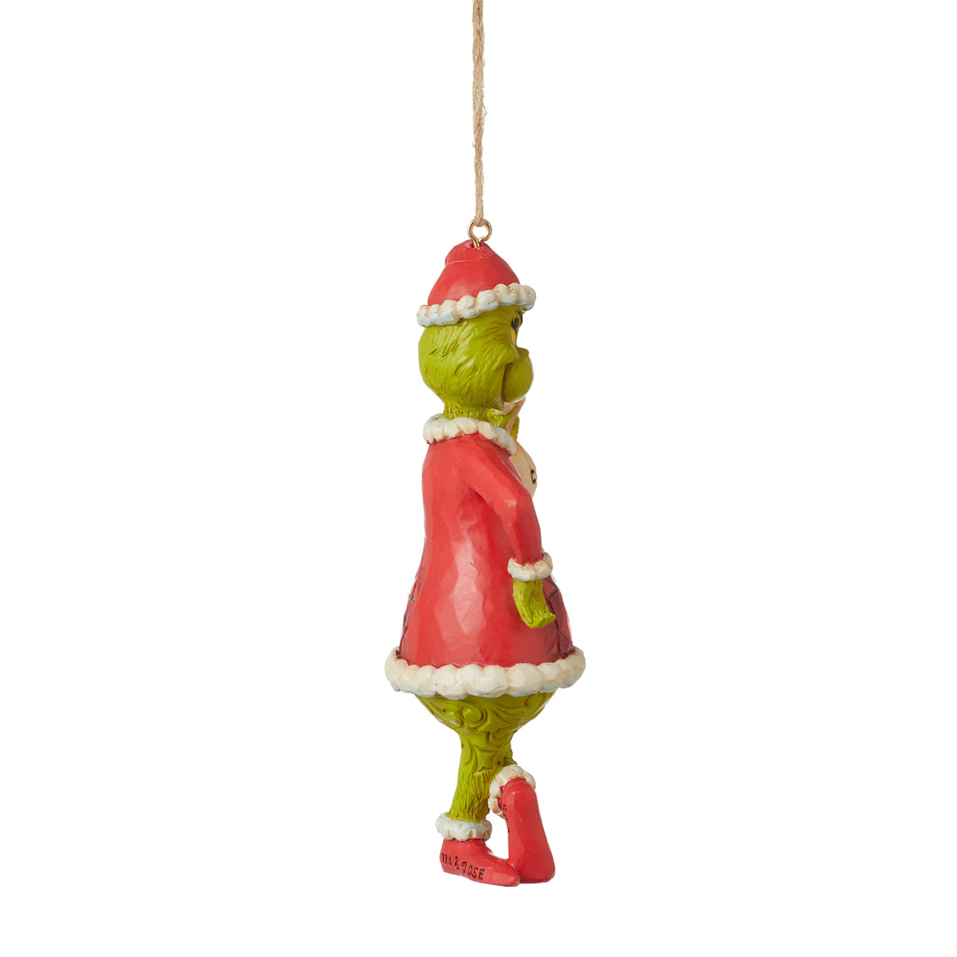 Jim Shore The Grinch: Grinch with Bag of Coal Hanging Ornament