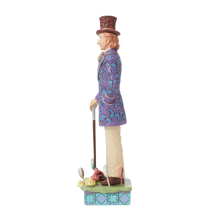 Jim Shore Willy Wonka: Willy Wonka and Cane Figurine sparkle-castle