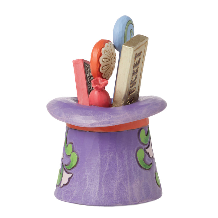 Jim Shore Willy Wonka: Purple Willy Wonka Hat Miniature Figurine sparkle-castle