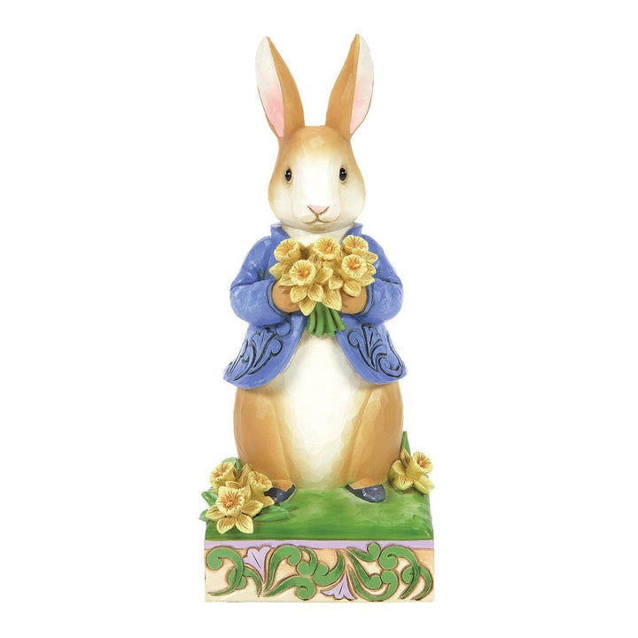 Jim Shore Beatrix Potter: Peter Rabbit with Daffodils Figurine sparkle-castle