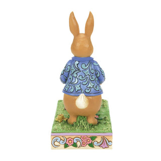 Jim Shore Beatrix Potter: Peter Rabbit With Wheelbarrow Of Flowers Figurine sparkle-castle