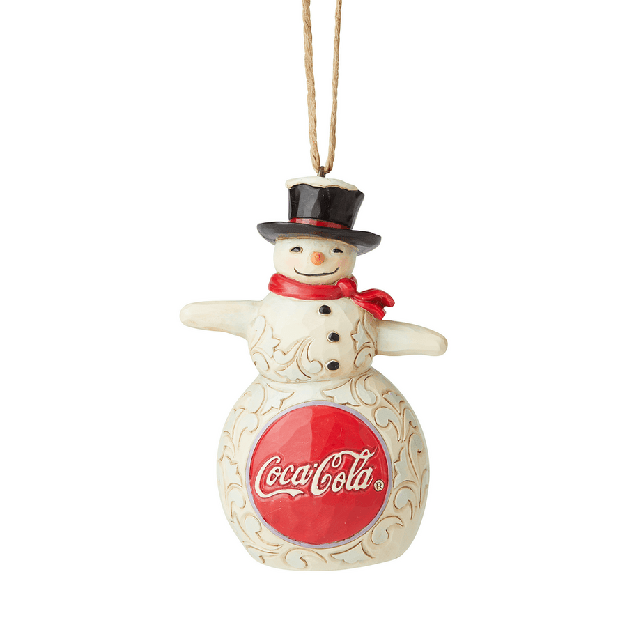 Jim Shore Coca-Cola: Coca-Cola Snowman Hanging Ornament sparkle-castle