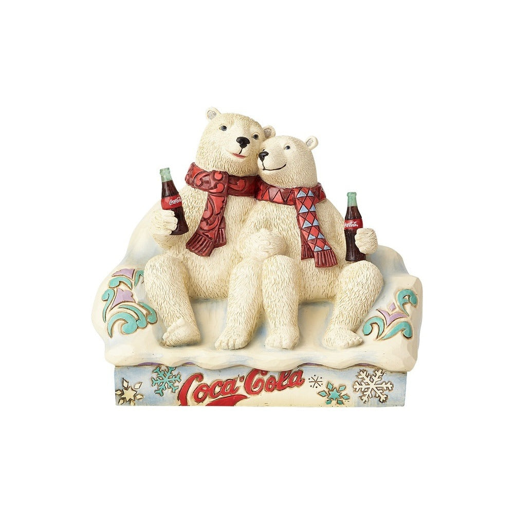 Jim Shore Coca-Cola: Polar Bear Couple Figurine sparkle-castle