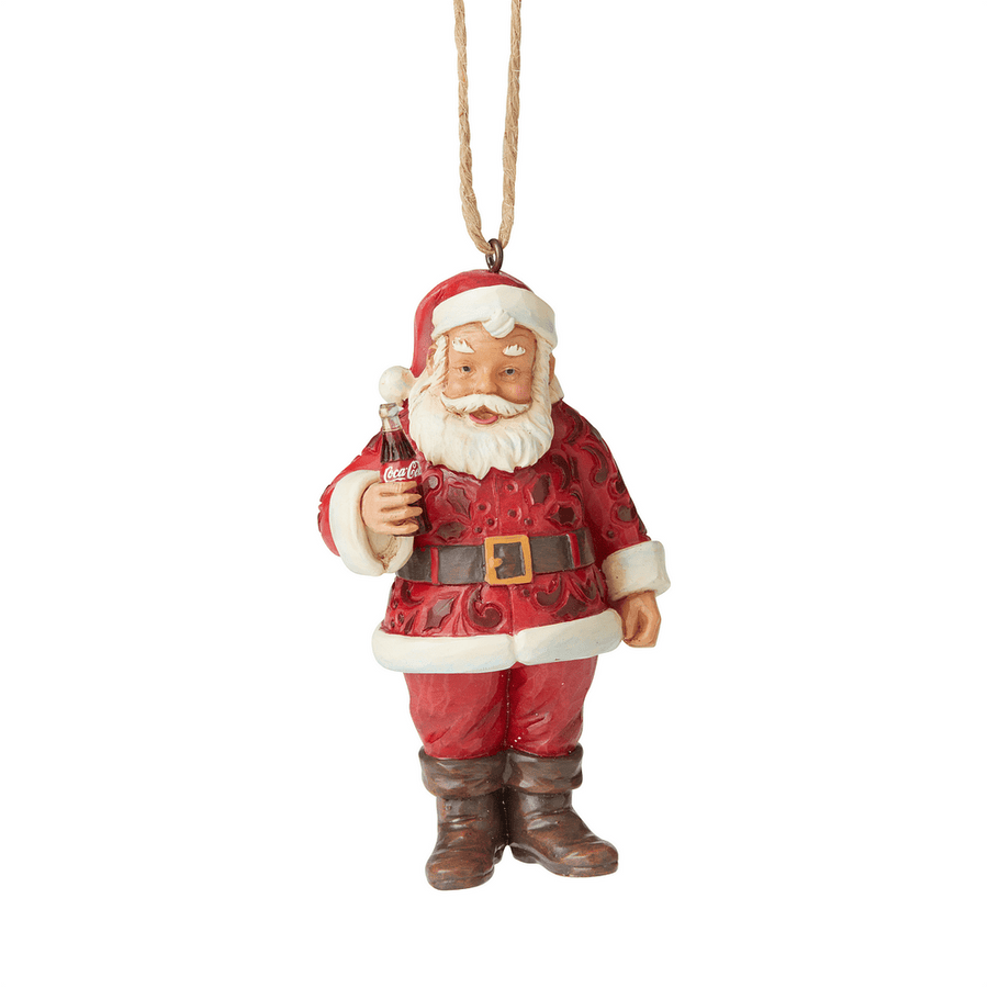Jim Shore Coca-Cola: Santa Holding Coke Bottle Hanging Ornament sparkle-castle