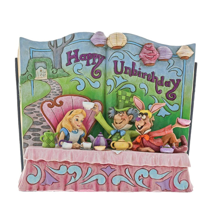 Jim Shore Disney Traditions: Alice In Wonderland Storybook Figurine sparkle-castle