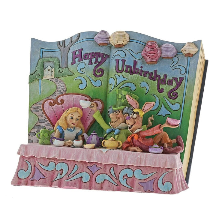 Jim Shore Disney Traditions: Alice In Wonderland Storybook Figurine sparkle-castle