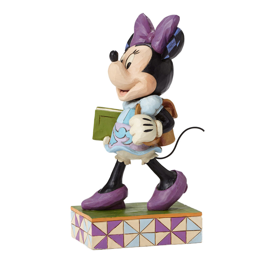 Jim Shore Disney Traditions: Back To School Minnie Figurine sparkle-castle