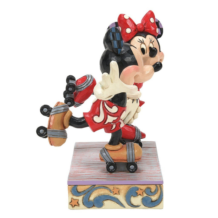 Jim Shore Disney Traditions: Mickey & Minnie Roller Skating Figurine sparkle-castle