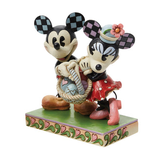 Jim Shore Disney Traditions: Mickey & Minnie With Easter Basket Figurine sparkle-castle
