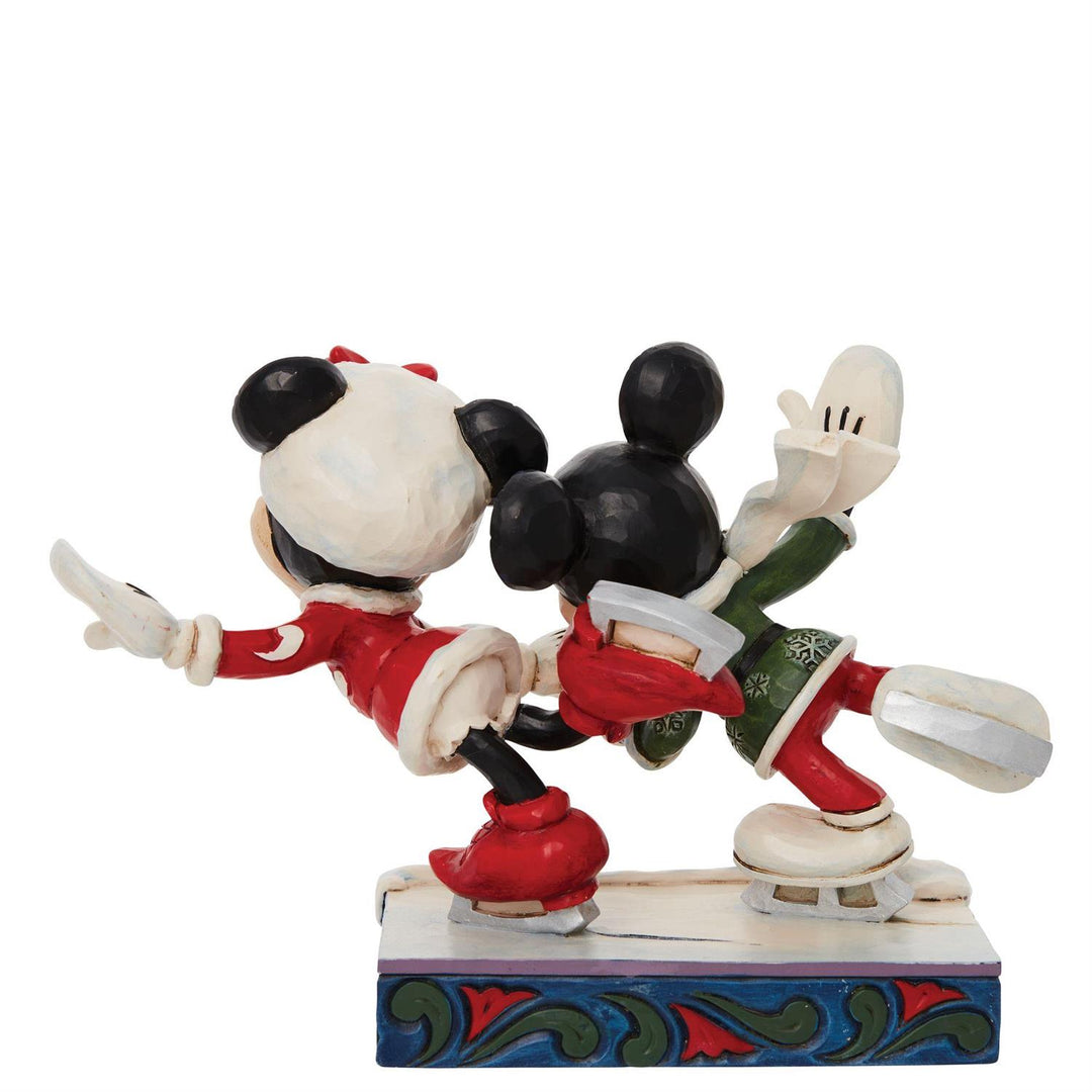 Jim Shore Disney Traditions: Minnie and Mickey Ice Skating Figurine
