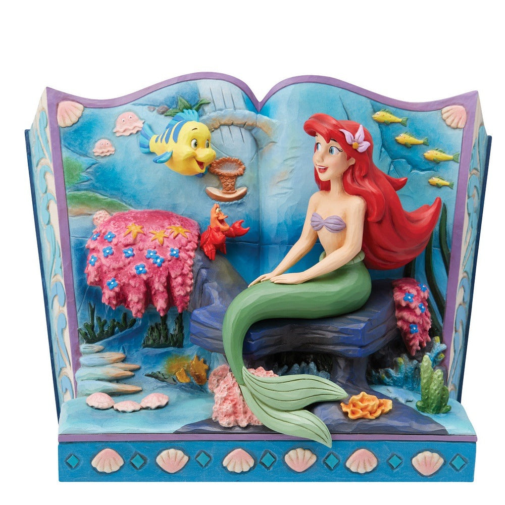 Jim Shore Disney Traditions: The Little Mermaid Storybook Figurine sparkle-castle
