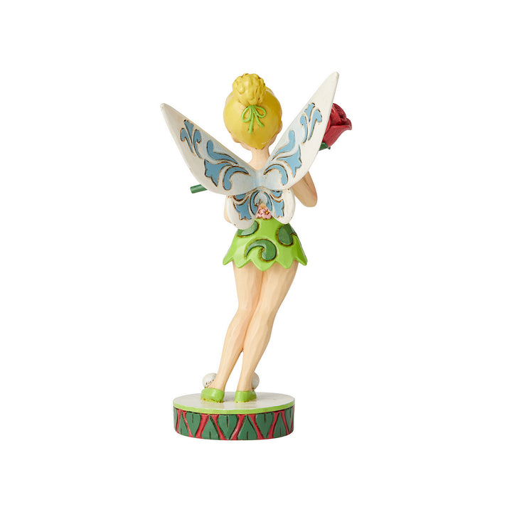 Jim Shore Disney Traditions: Tinker Bell With Rose Figurine sparkle-castle