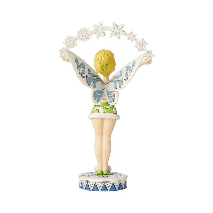 Jim Shore Disney Traditions: Tinker Bell With Snowflakes Figurine sparkle-castle