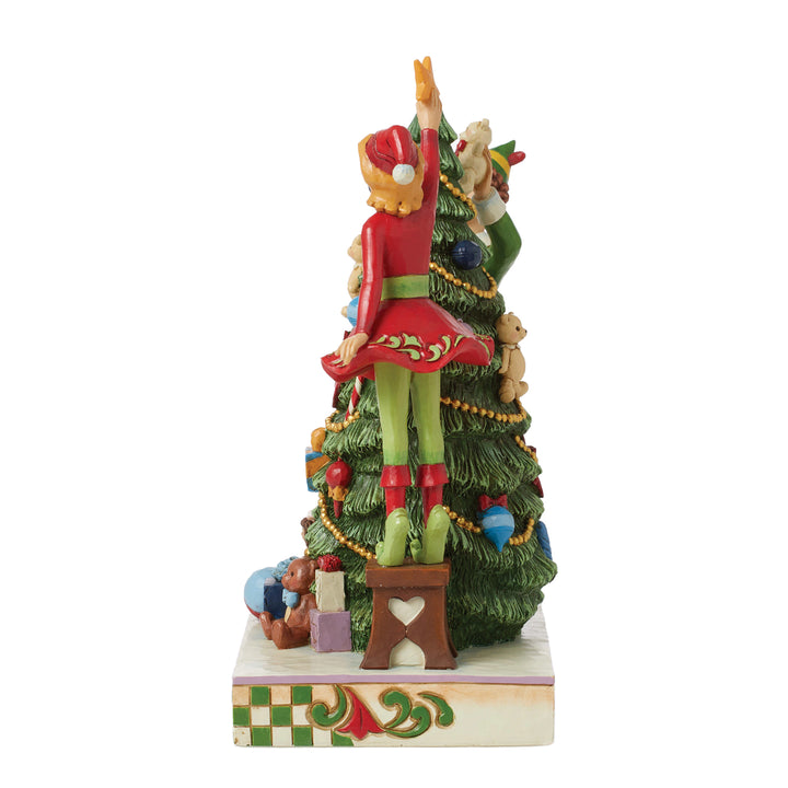 Jim Shore Elf: Buddy and Jovie Elf Decorating Figurine sparkle-castle