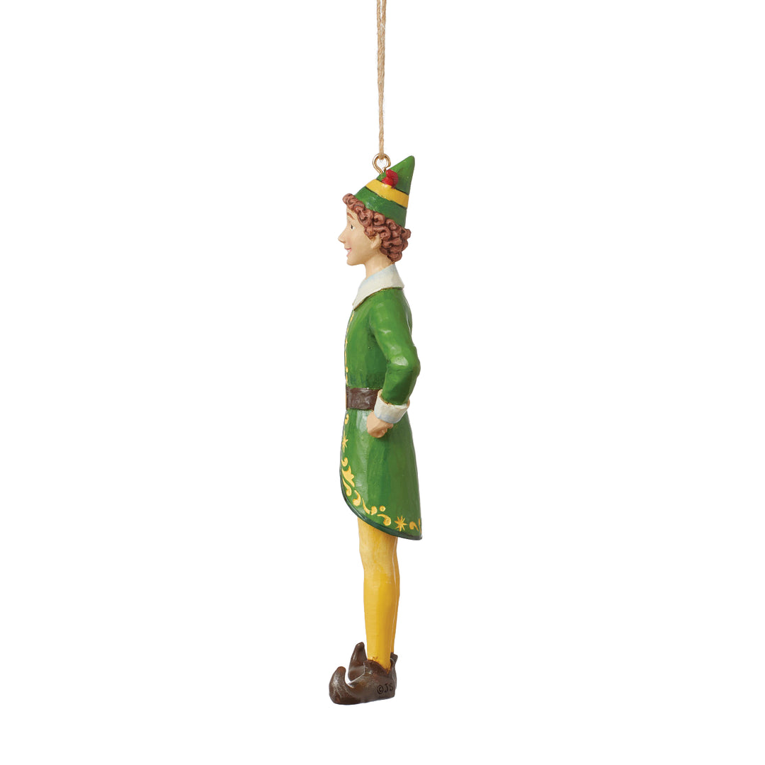 Jim Shore Elf: Buddy Elf in Classic Pose Hanging Ornament sparkle-castle