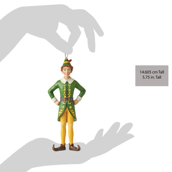 Jim Shore Elf: Buddy Elf in Classic Pose Hanging Ornament sparkle-castle
