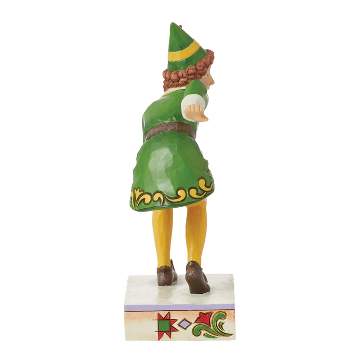 Jim Shore Elf: Buddy Elf in Crouching Pose Figurine sparkle-castle
