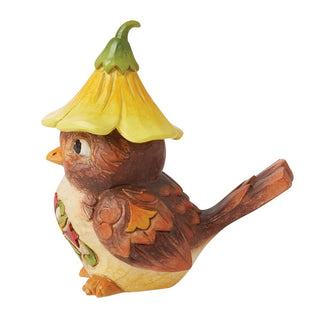 Jim Shore Heartwood Creek: Pint Sized Bird with Flower Hat Figurine sparkle-castle