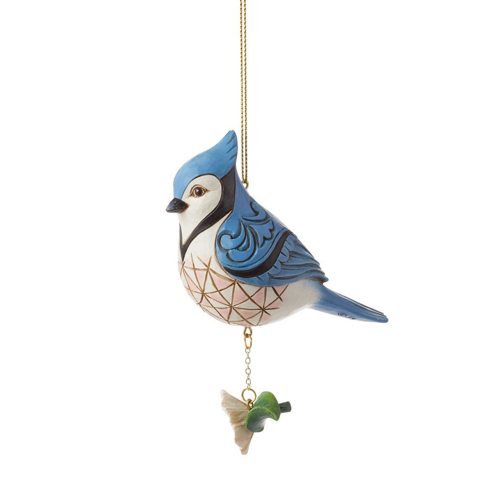 Jim Shore Heartwood Creek: Blue Jay Hanging Ornament sparkle-castle