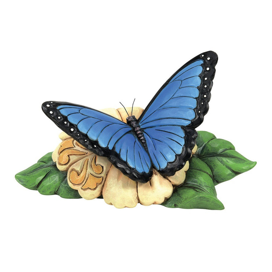 Jim Shore Heartwood Creek: Blue Morpho Butterfly Mini Figurine sparkle-castle