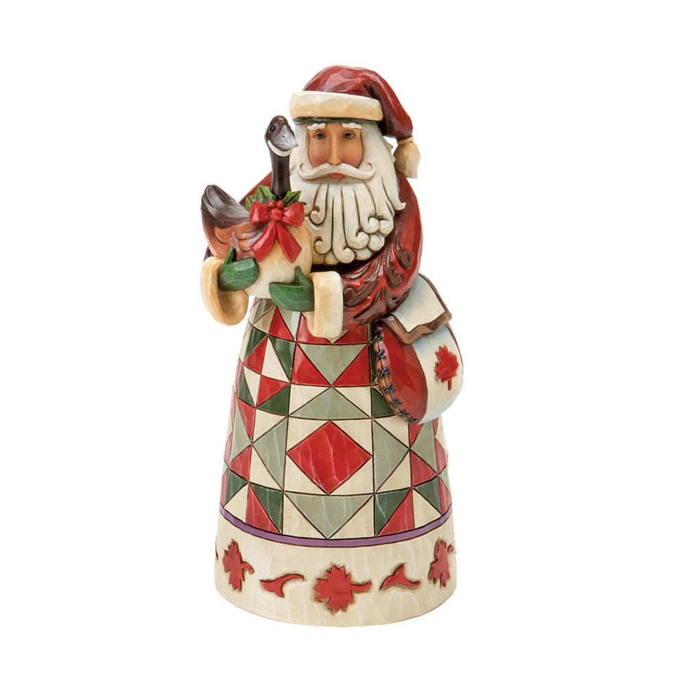 Jim Shore Heartwood Creek: Classic Canadian Santa Figurine sparkle-castle