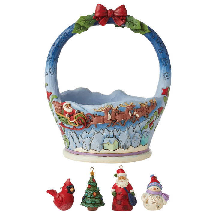 Jim Shore Heartwood Creek: Christmas Easter Basket Bundle, Set of 5 sparkle-castle
