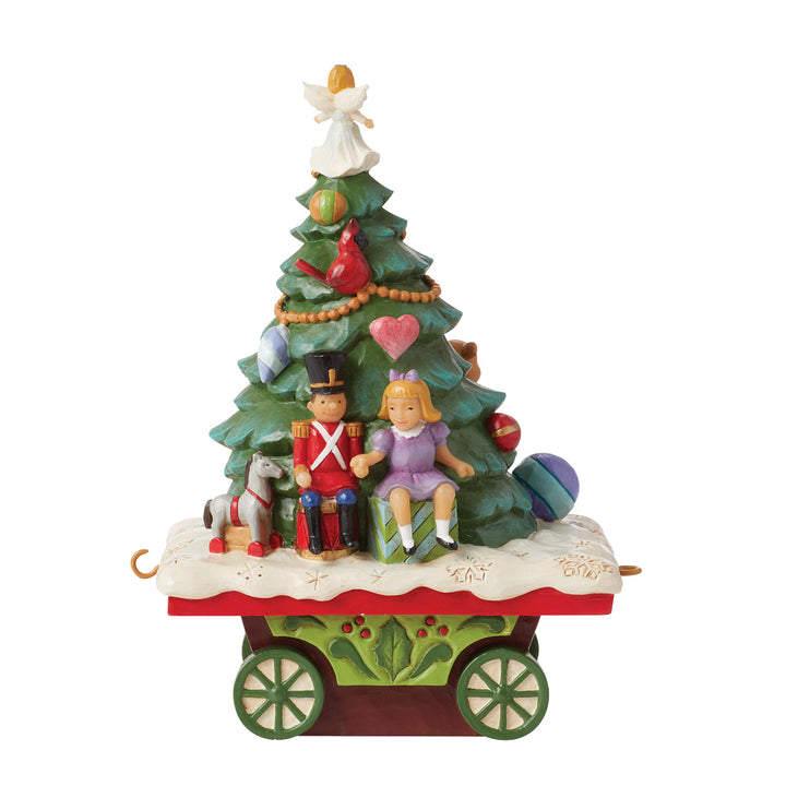 Jim Shore Heartwood Creek: Christmas Tree Train Car Figurine sparkle-castle