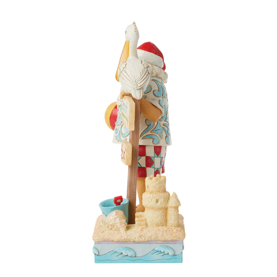 Jim Shore Heartwood Creek: Coastal Santa With Sign and Pelican Figurine